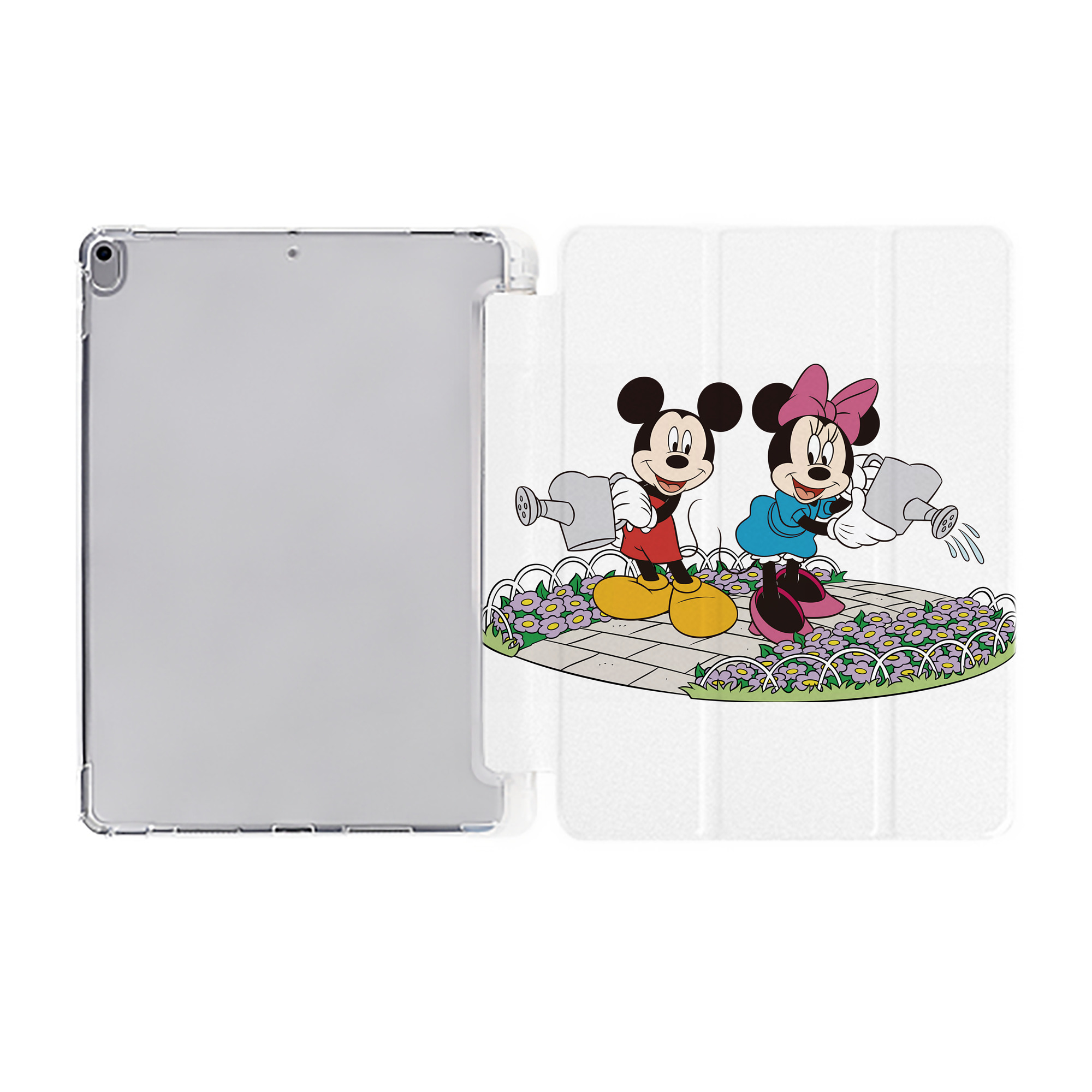 （画像用） ミッキーマウス Mickey Mouse IPad ケース ペン収納付き 三つ折りスタンド PUレザー×シリコン 対応機種9.5/10.5/10.9インチ